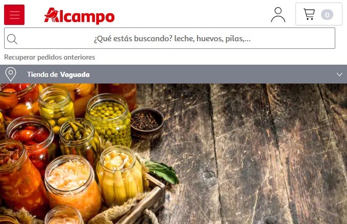 Pagina de inicio Alcampo