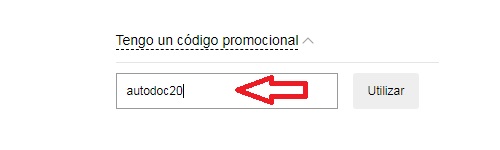 ?Como usar el codigo de descuento AUTODOC?