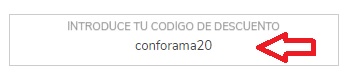 ?Como usar el codigo de descuento Conforama?