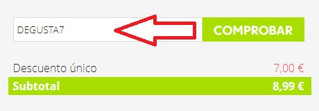 Cómo usar el codigo de descuento Degusta Box