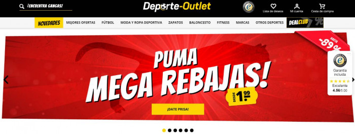 Rebajas en ropa y accesorios deportivos Deporte Outlet