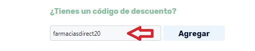 ?Como usar el codigo de descuento Farmaciasdirect?