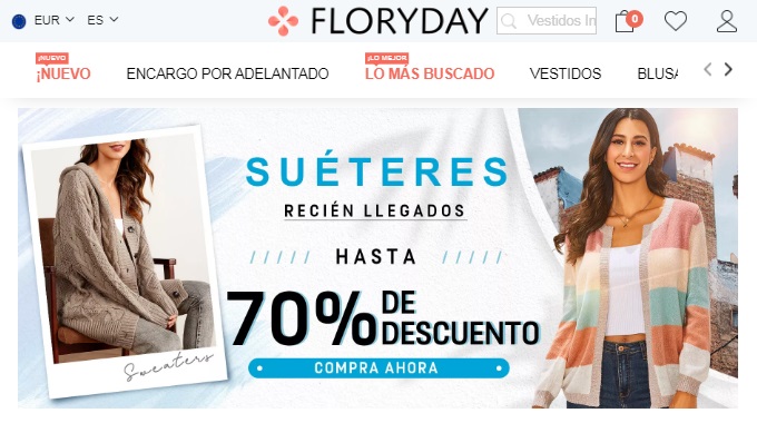 Pagina de inicio Floryday