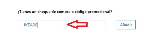 ?Como usar el codigo de descuento IKEA?