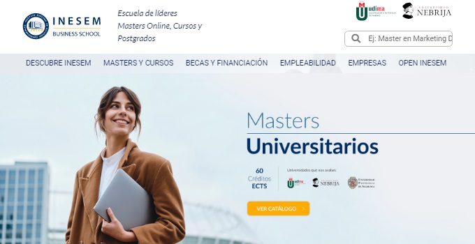 Pagina de inicio INESEM Business School