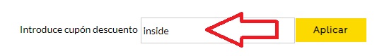 ?Como usar el codigo de descuento Inside?