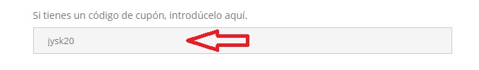 ?Como usar el codigo de descuento Jysk?