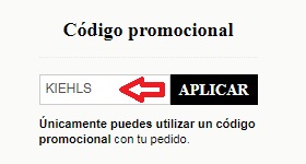 ?Como usar el codigo de descuento Kiehl's?