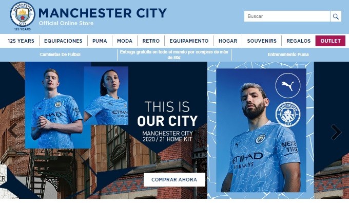 Pagina de inicio Manchester City