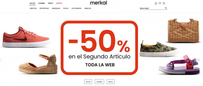 Rebajas en zapatos Merkal