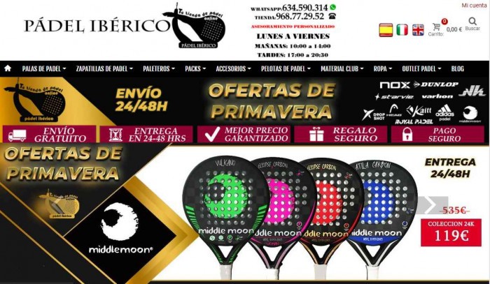 Ofertas y rebajas en padeles Pádel Ibérico