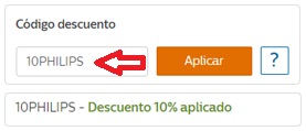 ?Como usar el codigo de descuento Philips?