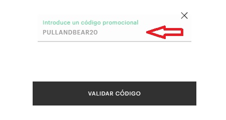 ?Como usar el codigo de descuento Pull&Bear?