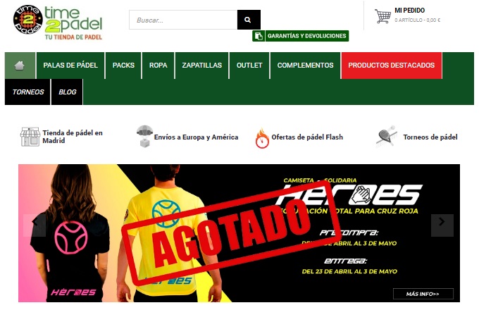 Pagina de inicio Time2Padel